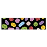 Ecstasy pills pattern Oblong Satin Scarf (16  x 60 )