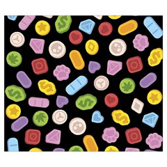 Ecstasy pills pattern Zipper Large Tote Bag from ArtsNow.com Front