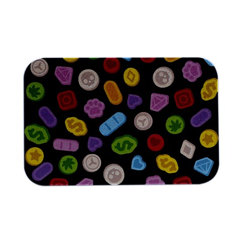 Ecstasy pills pattern Open Lid Metal Box (Silver)   from ArtsNow.com Front