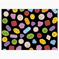 Ecstasy pills pattern Roll Up Canvas Pencil Holder (M) from ArtsNow.com Front