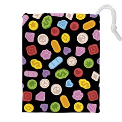 Ecstasy pills pattern Drawstring Pouch (4XL) from ArtsNow.com Front