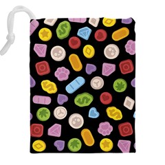 Ecstasy pills pattern Drawstring Pouch (4XL) from ArtsNow.com Back