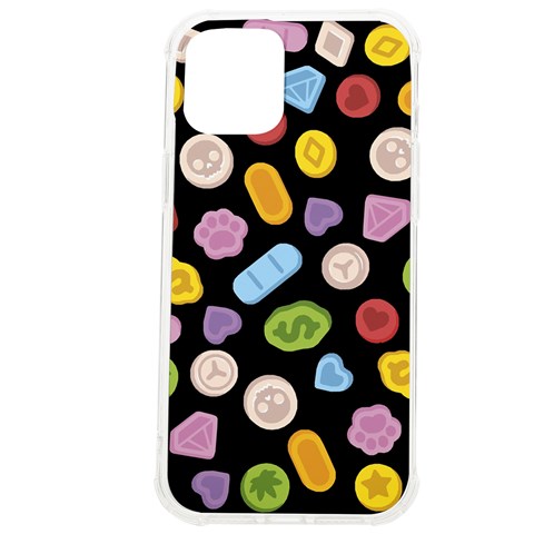 Ecstasy pills pattern iPhone 12 Pro max TPU UV Print Case from ArtsNow.com Front