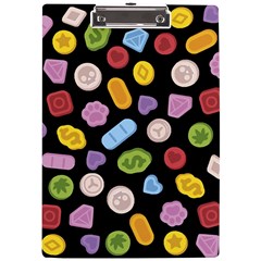 Ecstasy pills pattern A4 Acrylic Clipboard from ArtsNow.com Front