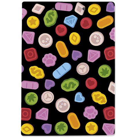 Ecstasy pills pattern A4 Acrylic Clipboard from ArtsNow.com Back