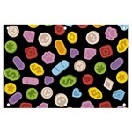 Ecstasy pills pattern Banner and Sign 6  x 4 