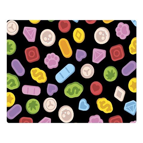 Ecstasy pills pattern Premium Plush Fleece Blanket (Large) from ArtsNow.com 80 x60  Blanket Front