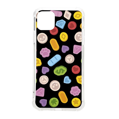 Ecstasy pills pattern iPhone 11 Pro Max 6.5 Inch TPU UV Print Case from ArtsNow.com Front