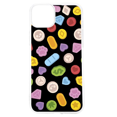 Ecstasy pills pattern iPhone 15 TPU UV Print Case from ArtsNow.com Front