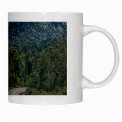 Forest highway, los alerces national park, chubut province, argentina, White Mug from ArtsNow.com Right