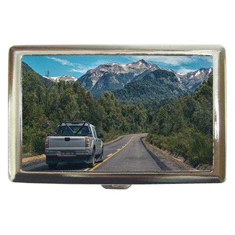 Forest highway, los alerces national park, chubut province, argentina, Cigarette Money Case from ArtsNow.com Front