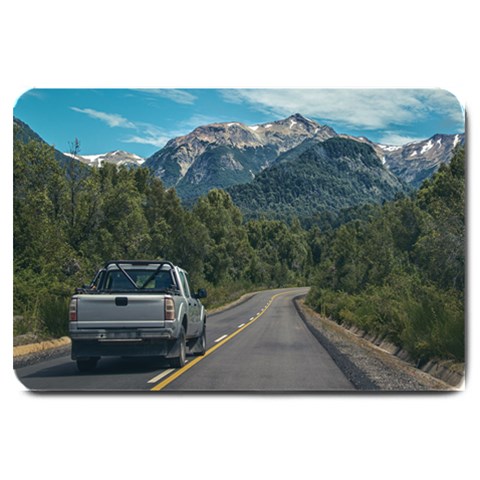 Forest highway, los alerces national park, chubut province, argentina, Large Doormat from ArtsNow.com 30 x20  Door Mat