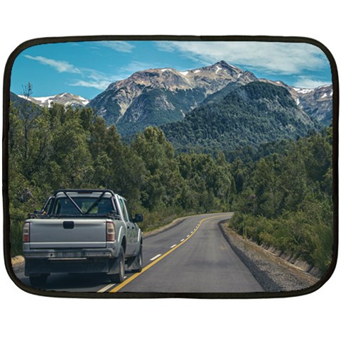 Forest highway, los alerces national park, chubut province, argentina, Two Sides Fleece Blanket (Mini) from ArtsNow.com 35 x27  Blanket Back