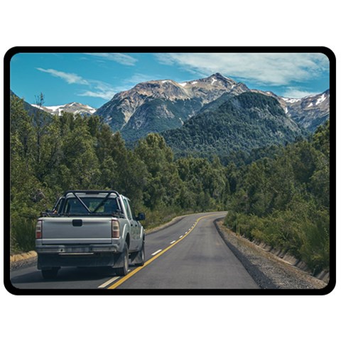 Forest highway, los alerces national park, chubut province, argentina, Fleece Blanket (Large) from ArtsNow.com 80 x60  Blanket Front