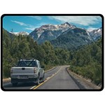 Forest highway, los alerces national park, chubut province, argentina, Fleece Blanket (Large)