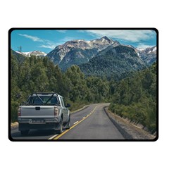 Forest highway, los alerces national park, chubut province, argentina, Two Sides Fleece Blanket (Small) from ArtsNow.com 45 x34  Blanket Back