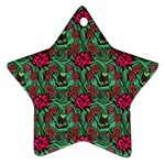 Retro 1880s Flowers Pattern 3 Ornament (Star)