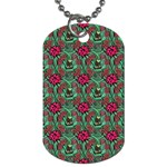 Retro 1880s Flowers Pattern 3 Dog Tag (One Side)