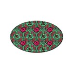 Retro 1880s Flowers Pattern 3 Sticker Oval (100 pack)