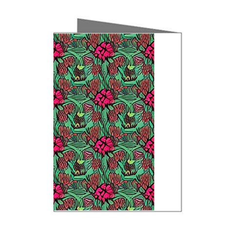 Retro 1880s Flowers Pattern 3 Mini Greeting Cards (Pkg of 8) from ArtsNow.com Left