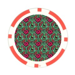 Retro 1880s Flowers Pattern 3 Poker Chip Card Guard from ArtsNow.com Front