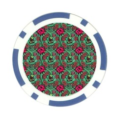 Retro 1880s Flowers Pattern 3 Poker Chip Card Guard from ArtsNow.com Back