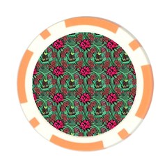 Retro 1880s Flowers Pattern 3 Poker Chip Card Guard from ArtsNow.com Back