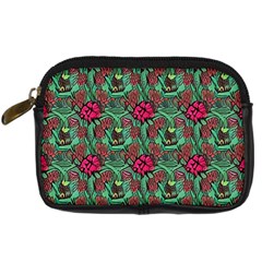 Retro 1880s Flowers Pattern 3 Digital Camera Leather Case from ArtsNow.com Front