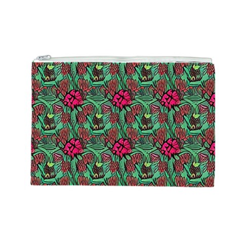 Retro 1880s Flowers Pattern 3 Cosmetic Bag (Large) from ArtsNow.com Front