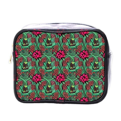 Retro 1880s Flowers Pattern 3 Mini Toiletries Bag (One Side) from ArtsNow.com Front