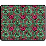 Retro 1880s Flowers Pattern 3 Fleece Blanket (Medium)