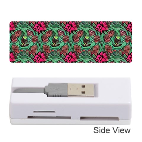 Retro 1880s Flowers Pattern 3 Memory Card Reader (Stick) from ArtsNow.com Front