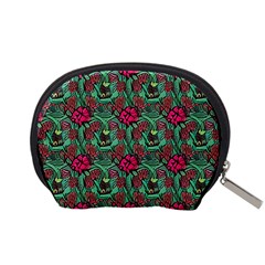 Retro 1880s Flowers Pattern 3 Accessory Pouch (Small) from ArtsNow.com Back