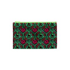 Retro 1880s Flowers Pattern 3 Cosmetic Bag (XS) from ArtsNow.com Front