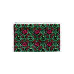 Retro 1880s Flowers Pattern 3 Cosmetic Bag (XS) from ArtsNow.com Front