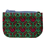 Retro 1880s Flowers Pattern 3 Large Coin Purse