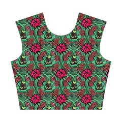 Retro 1880s Flowers Pattern 3 Cotton Crop Top from ArtsNow.com Front