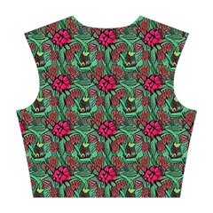 Retro 1880s Flowers Pattern 3 Cotton Crop Top from ArtsNow.com Back