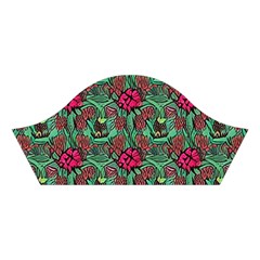 Retro 1880s Flowers Pattern 3 Cotton Crop Top from ArtsNow.com Left Sleeve