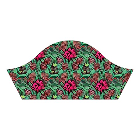 Retro 1880s Flowers Pattern 3 Cotton Crop Top from ArtsNow.com Right Sleeve