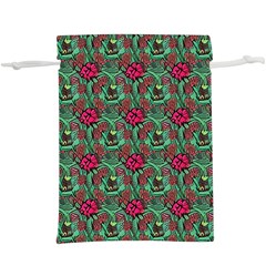 Retro 1880s Flowers Pattern 3 Lightweight Drawstring Pouch (XL) from ArtsNow.com Front