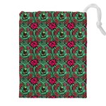 Retro 1880s Flowers Pattern 3 Drawstring Pouch (4XL)