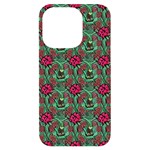 Retro 1880s Flowers Pattern 3 iPhone 14 Pro Black UV Print Case