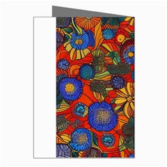 Mid Century Retro Floral 1970s 1960s Pattern 69 Greeting Cards (Pkg of 8) from ArtsNow.com Right