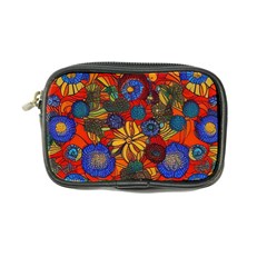 Mid Century Retro Floral 1970s 1960s Pattern 69 Coin Purse from ArtsNow.com Front