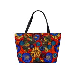 Mid Century Retro Floral 1970s 1960s Pattern 69 Classic Shoulder Handbag from ArtsNow.com Back