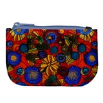 Mid Century Retro Floral 1970s 1960s Pattern 69 Large Coin Purse