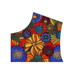 Mid Century Retro Floral 1970s 1960s Pattern 69 Women s Button Up Vest from ArtsNow.com Top Left