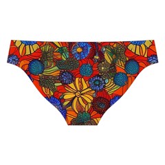 Mid Century Retro Floral 1970s 1960s Pattern 69 Cross Back Hipster Bikini Set from ArtsNow.com Back Under