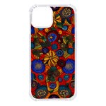 Mid Century Retro Floral 1970s 1960s Pattern 69 iPhone 14 TPU UV Print Case